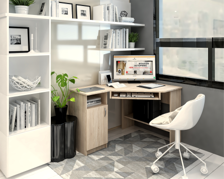 MOBILIER BIROU - Birou pe Colt SU14 Ro Sonoma