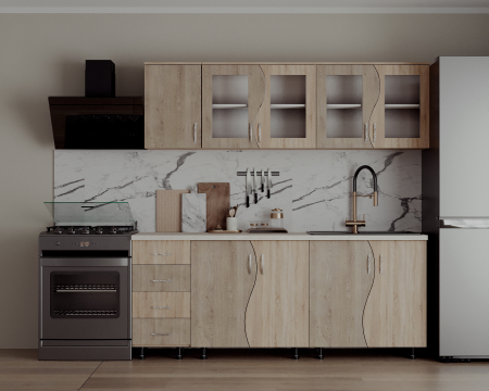 MOBILIER BUCATARIE - Bucatarie CIP S 2m, Sonoma + Trufe