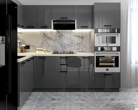 MOBILIER BUCATARIE - Bucatarie Daria colt V1,  Antracit