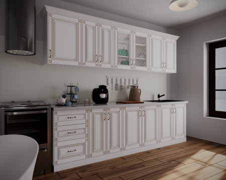 MOBILIER BUCATARIE - BUCATARIE IMPERIA MS ALB 2.6M MDF