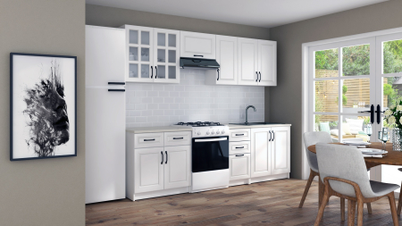 Bucatarii - Bucatarie Michelle 2.6m MDF Ro, ALB