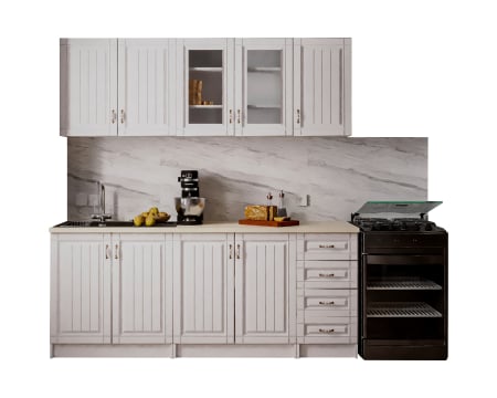 Bucatarie Provence RO 2m MDF, Alb [5]