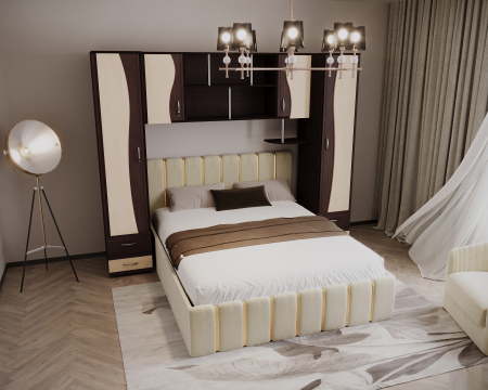 MOBILIER DORMITOR - Camera Tineret Lory II Wenge + Mesteacan