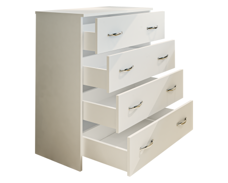 Comoda 4B RO, 72x39x85, alb [5]