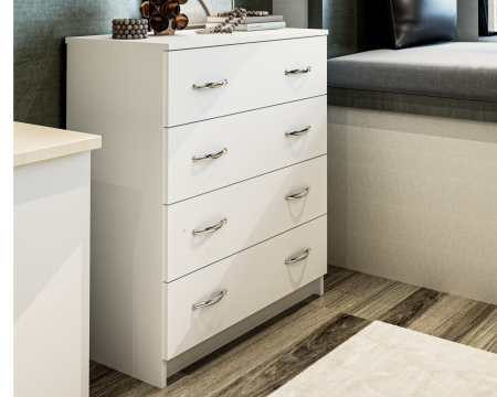 Comoda 4B RO, 72x39x85, alb [3]