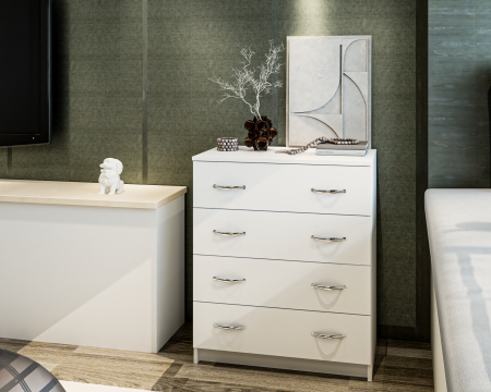 Comoda 4B RO, 72x39x85, alb [2]