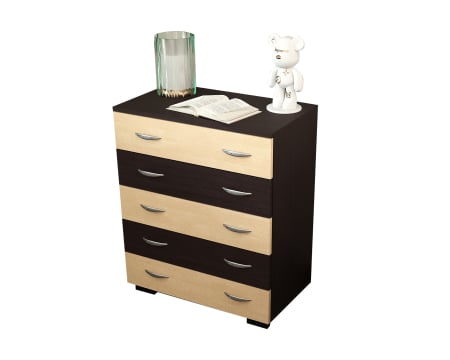 Comoda Alin 5 Sertare Wenge + Mesteacan [4]