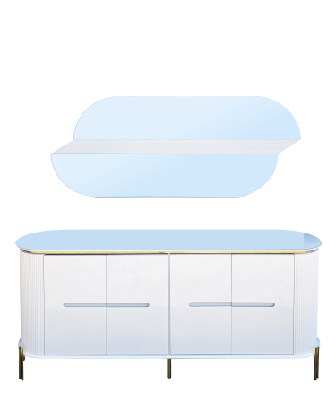 MIC MOBILIER - Comoda Elegance MDF Alb 180x40x80cm