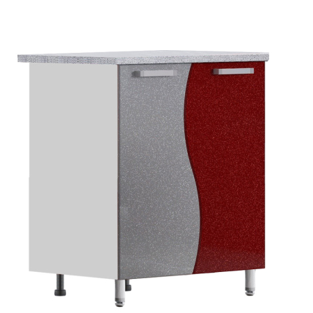 Dulapuri - Corp inferior CIP S MDF 60x47/60x82/85cm rosu / gri