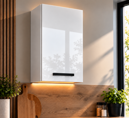 MOBILIER BUCATARIE - Corp superior bucatarie Daria 45-1U + Acril Alb