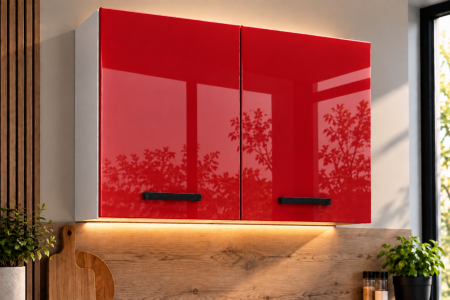 MOBILIER BUCATARIE - Corp superior bucatarie Daria, 90-2u, Acril Rosu