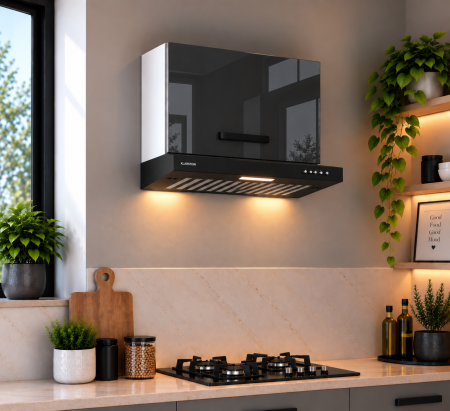 MOBILIER BUCATARIE - Corp superior bucatarie Daria, hota clasica, 60-1UO-H40, acril antracit