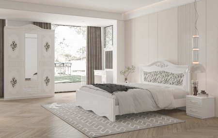 MOBILIER DORMITOR - Dormitor ZQB-811, 3 USI, Alb