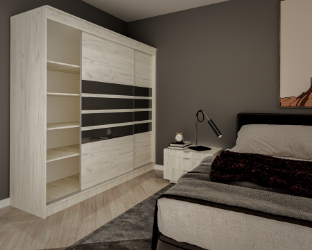 Dressing 2 Usi Luca, 200x60x200 cm, Stejar K001 [3]