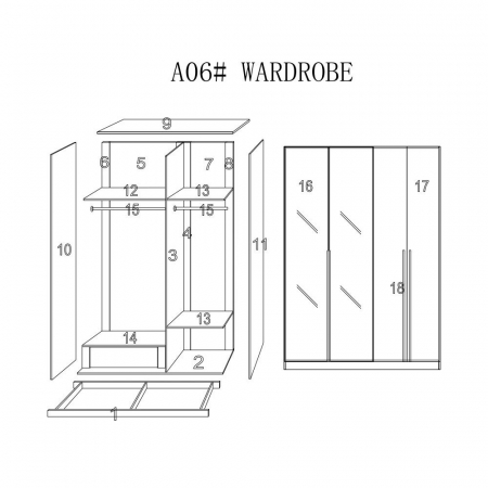 DRESSING MONTREAL MDF ALB 140x55x200 [1]