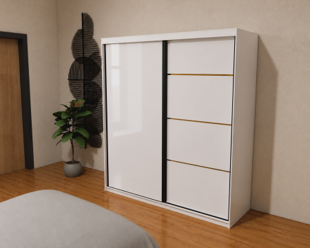 Dulapuri - Dressing Velvet Gold Alb