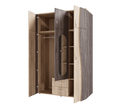 Dulap 3U S 120x50x198cm Sonoma+Truffe [5]