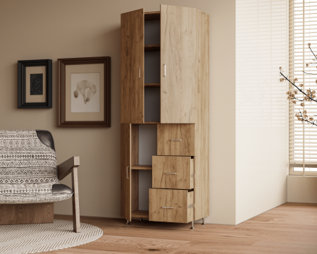 Dulap 3Usi -3S ,70x35x180 cm, Stejar K003 [2]