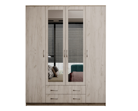 Dulap Garmonia 4U, 160x52x200 cm, Stejar k001+k002 [6]