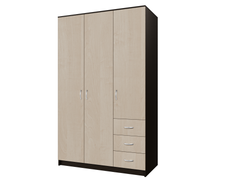 Dulap Ionut,120x50x200 cm, Wenge+Mesteacan [4]