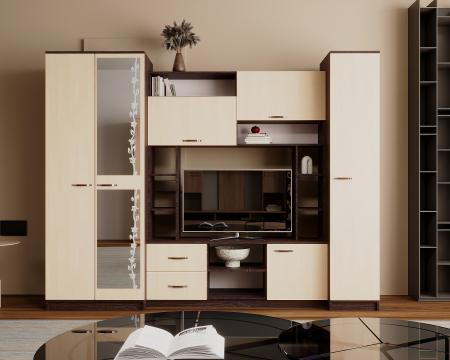 Living Set - Living Flora RO Wenge+Mesteacan 270X54X210 cm