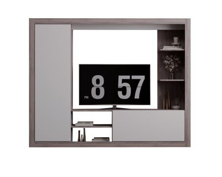 Living Rona Stejar Gri + Alb 200x36x160 cm [7]