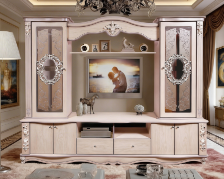 Living Set - Living Versailles MDF Stejar Alb  240X50X195 cm