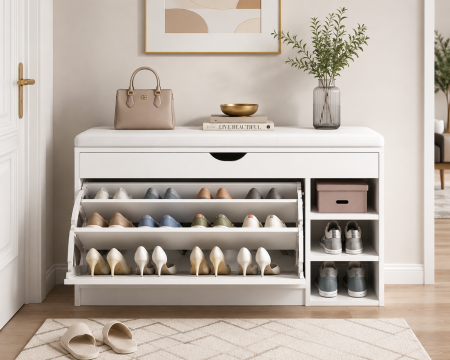 Pantofare - Pantofar 126 MDF White 100x30x51cm