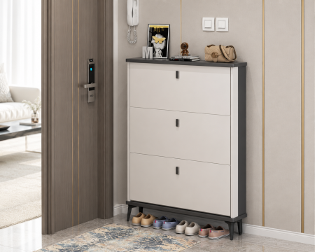 Pantofare - Pantofar 603 MDF White 90x24x118 cm