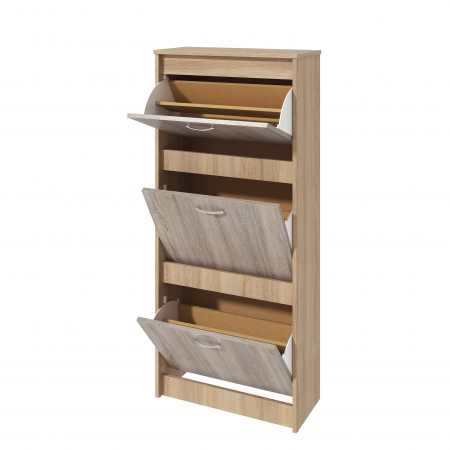 Pantofar 800 3s Ro, 80x26x127 cm, Sonoma/Trufe [4]