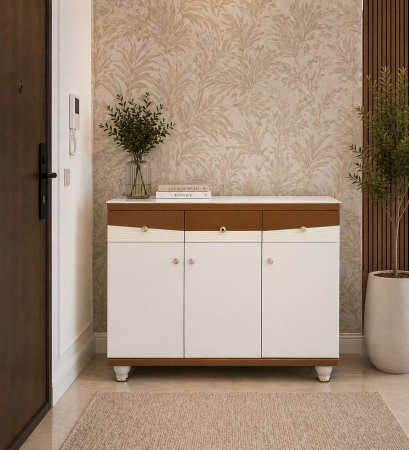 MIC MOBILIER - Pantofar MDF Alpin crem deschis 120x33x100 cm