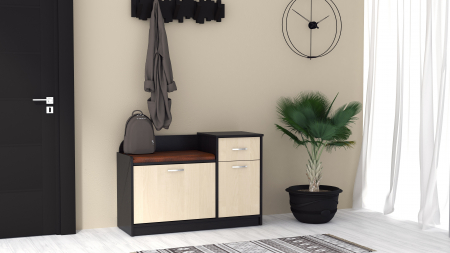 MIC MOBILIER - Pantofar TO4 Wenge + Mesteacan