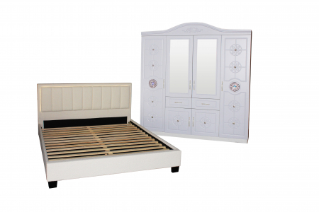Dormitoare - Pat Comfort 1 + Dulap ZQE 021 MDF - 6U+2S