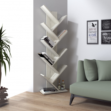 Raft pentru carti, 43x20x143cm, Stejar k001 [0]