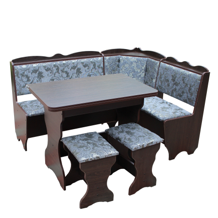 Coltare de Bucatarie - Set coltar bucatarie Rodos + Masa extensibila si 2 Tabureti wenge