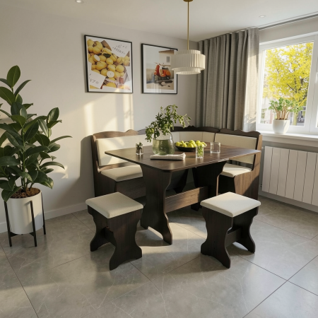 MOBILIER BUCATARIE - Set coltar bucatarie Rodos Wenge Fildes