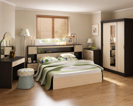 Dormitoare - Set Dormitor Basia Combi Wenge Kiruna