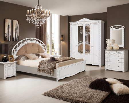 MOBILIER DORMITOR - Set Dormitor Jasmin Crem