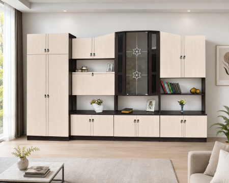 Living Set - Set Living Oscar RO Wenge/Mesteacan 360x52x207 cm