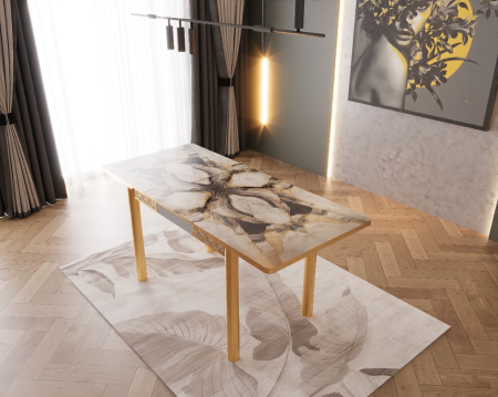 SET MASA 6 SCAUNE ALTIN 4, GRI [4]