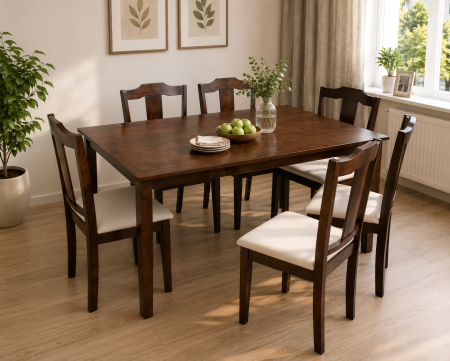 Mese - Set masa RH7008T cu 6 scaune RH159C Dirty Oak 150x90x76 cm