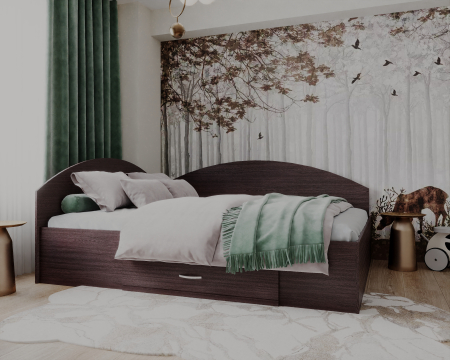 Set Pat Colt 160 + Saltea Mattress, Wenge [2]