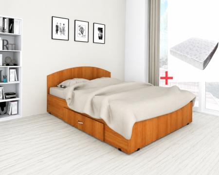 Paturi - Set pat Mijloc 90 + Saltea Torino Cires