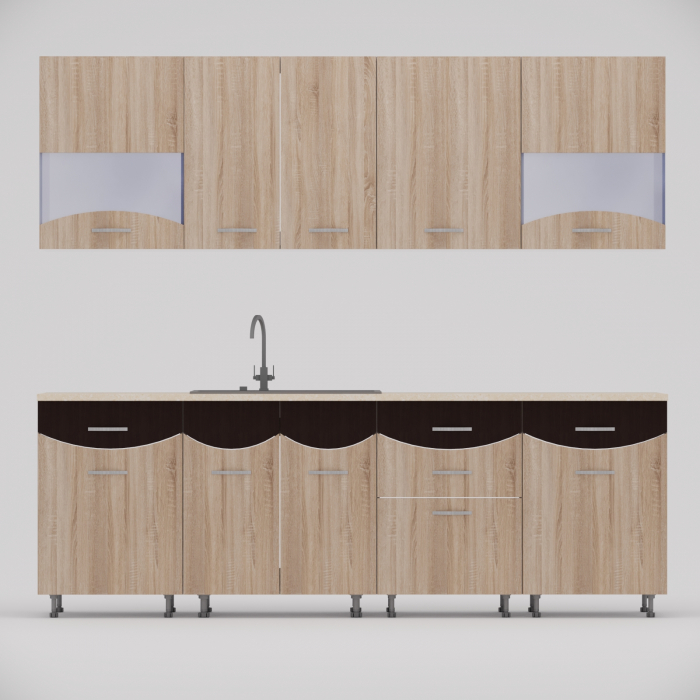 Bucatarie Diana 2.6m Wenge&Sonoma [2]