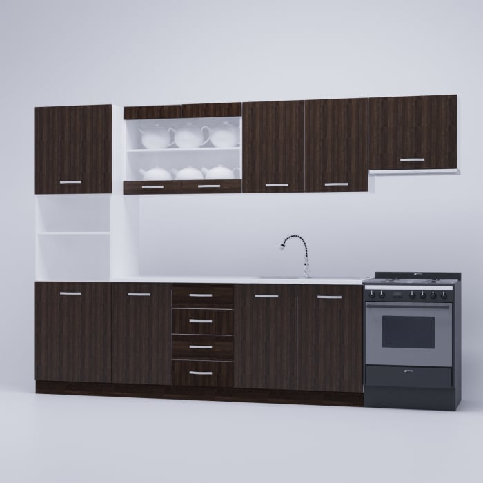 Bucatarie Karina 2.8m PAL Wenge [4]