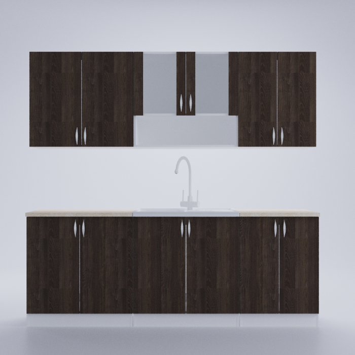 Bucatarie Nataly 2.2m Alb&Wenge [2]