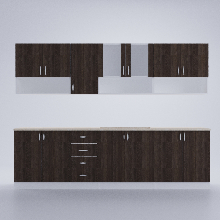 Bucatarie Nataly 2.8m Alb&Wenge [2]