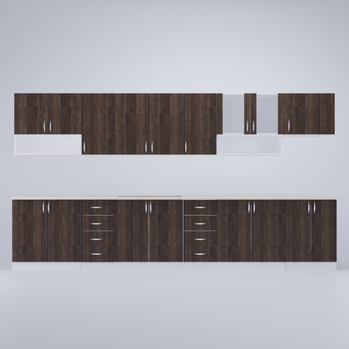 Bucatarie Nataly 3.8m Alb&Wenge [2]