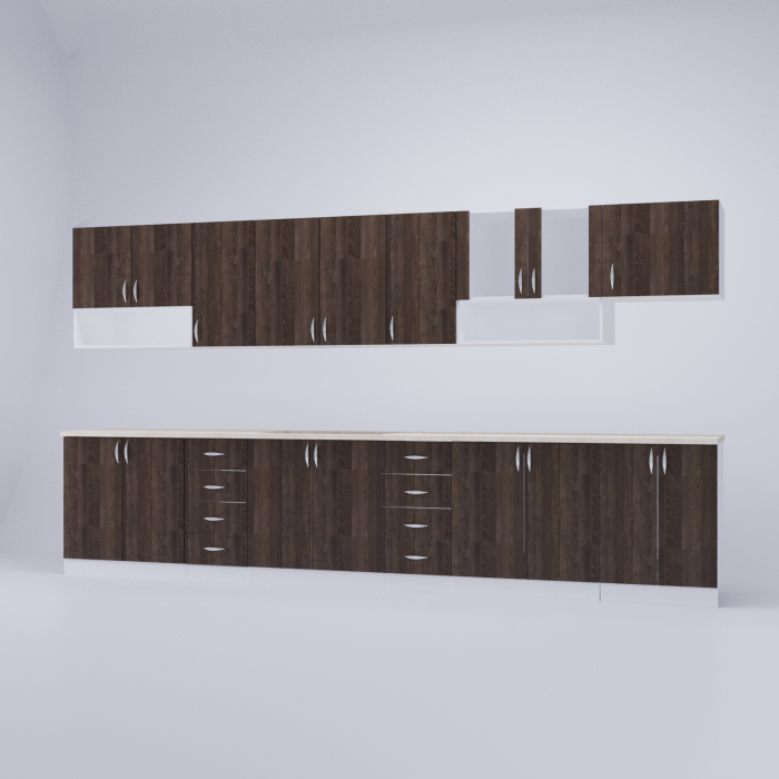 Bucatarie Nataly 3.8m Alb&Wenge [4]