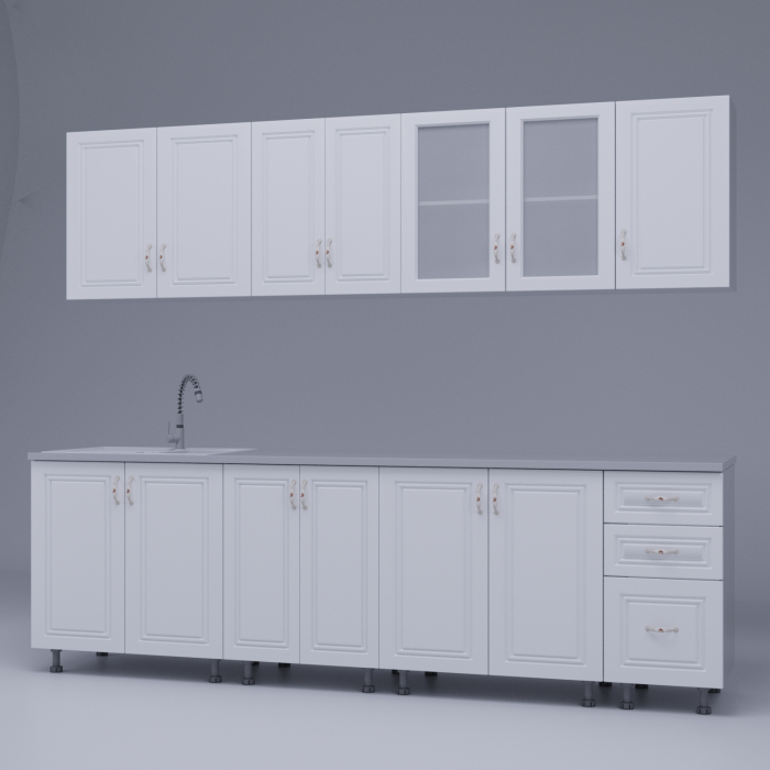 Bucatarie Liusa MDF 2.6m Alb [2]